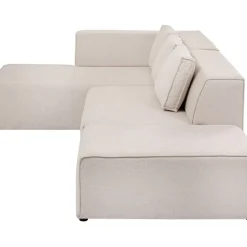 KARE Design Sofas & Couches-Ecksofa Infinity Ottomane Creme Links