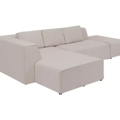 KARE Design Sofas & Couches-Ecksofa Infinity Ottomane Creme Links