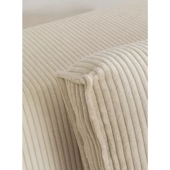 KARE Design Sofas & Couches-Ecksofa Infinity Ottomane Cord Creme Rechts