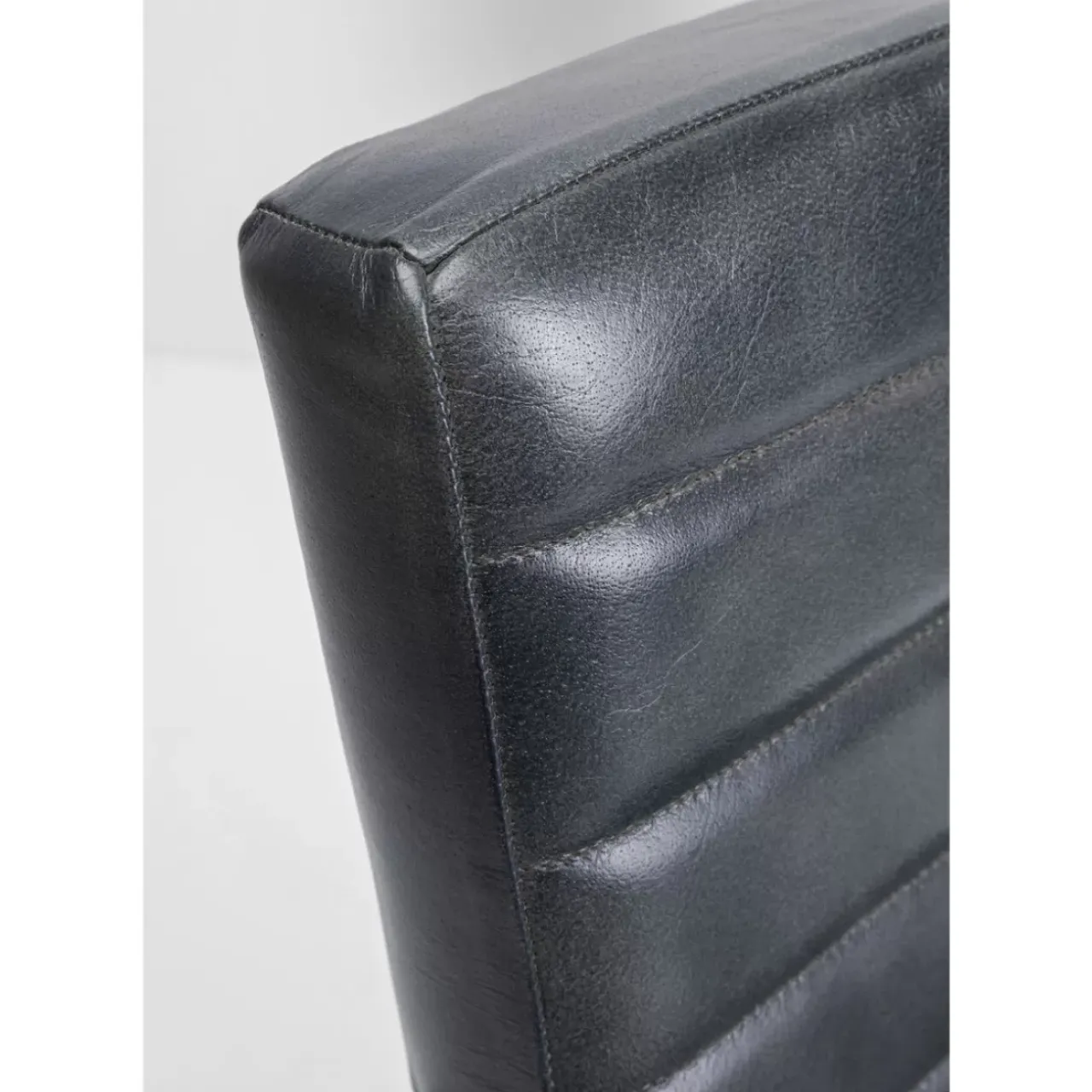 KARE Design Stühle-Freischwinger Lola Leder Grau
