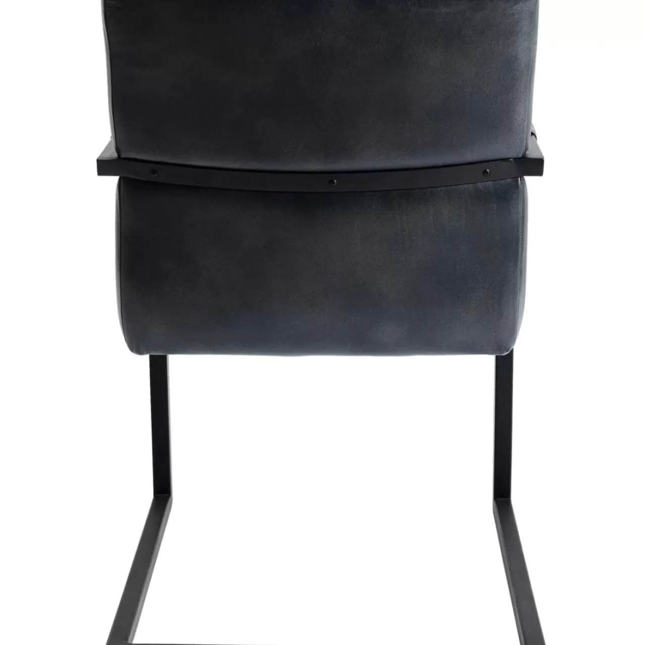 KARE Design Stühle-Freischwinger Lola Leder Grau