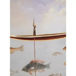 KARE Design Bilder-Gerahmtes Bild Cloud Fisherman Boat 60X120Cm