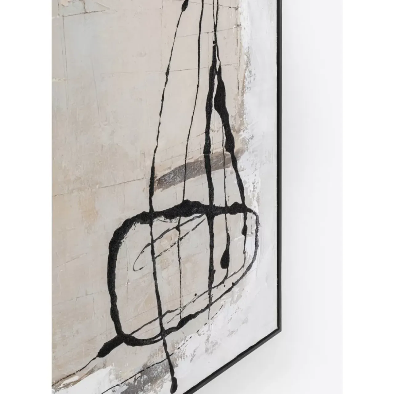 KARE Design Bilder-Gerahmtes Bild Dust Grau 100X100Cm