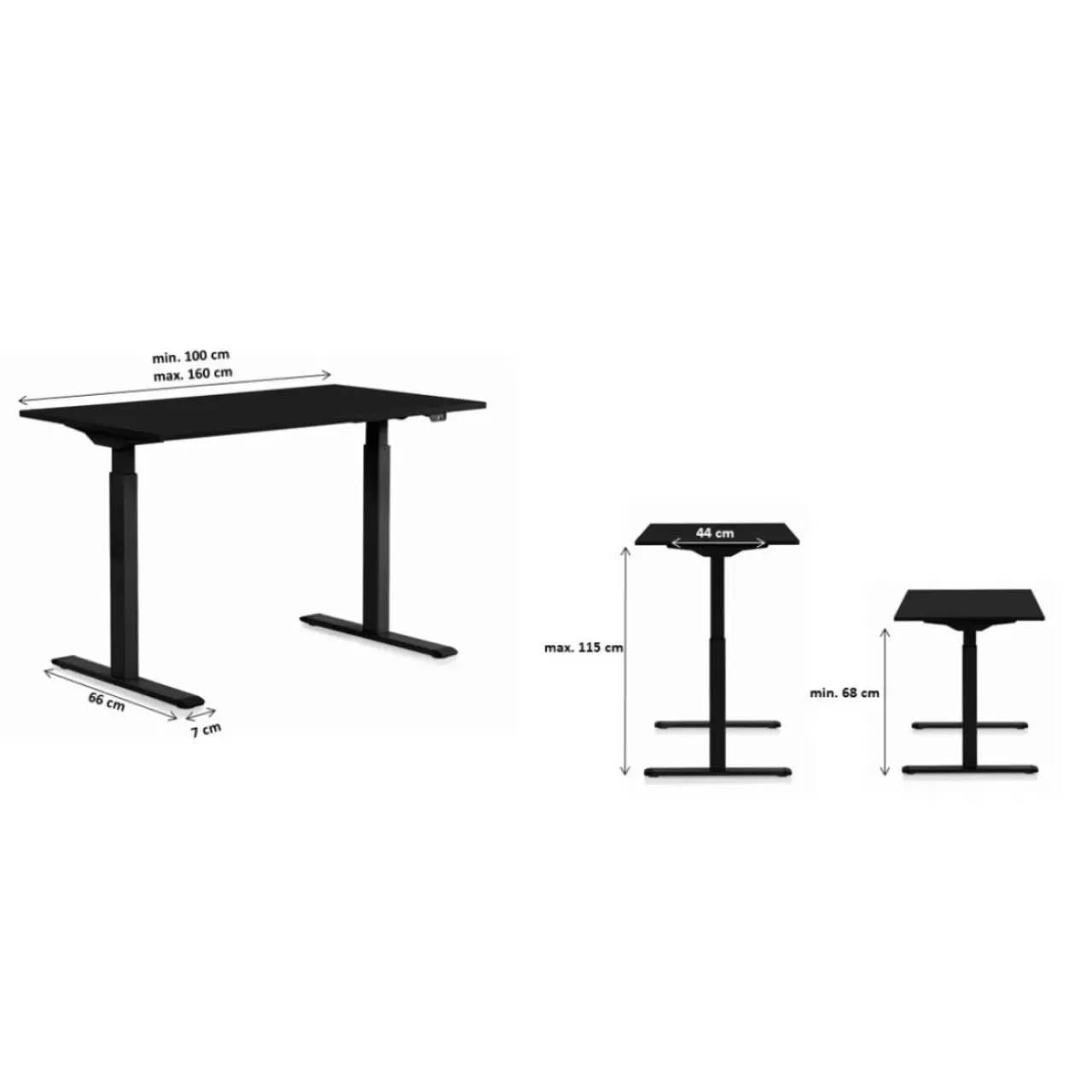 KARE Design Tische-Gestell Tavola Office Schwarz Smart