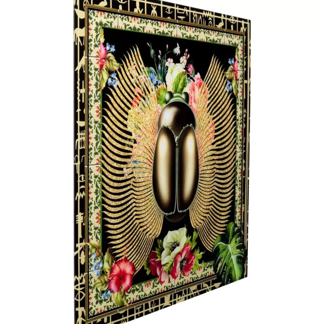 KARE Design Bilder-Glasbild Beetle Flower 100X100Cm