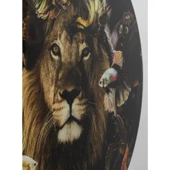 KARE Design Bilder-Glasbild Curious Lion O100Cm
