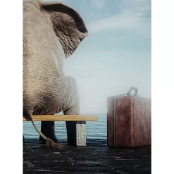 KARE Design Bilder-Glasbild Elephant Journey 60X40Cm