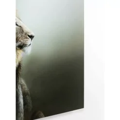 KARE Design Bilder-Glasbild Lion King 100X100Cm