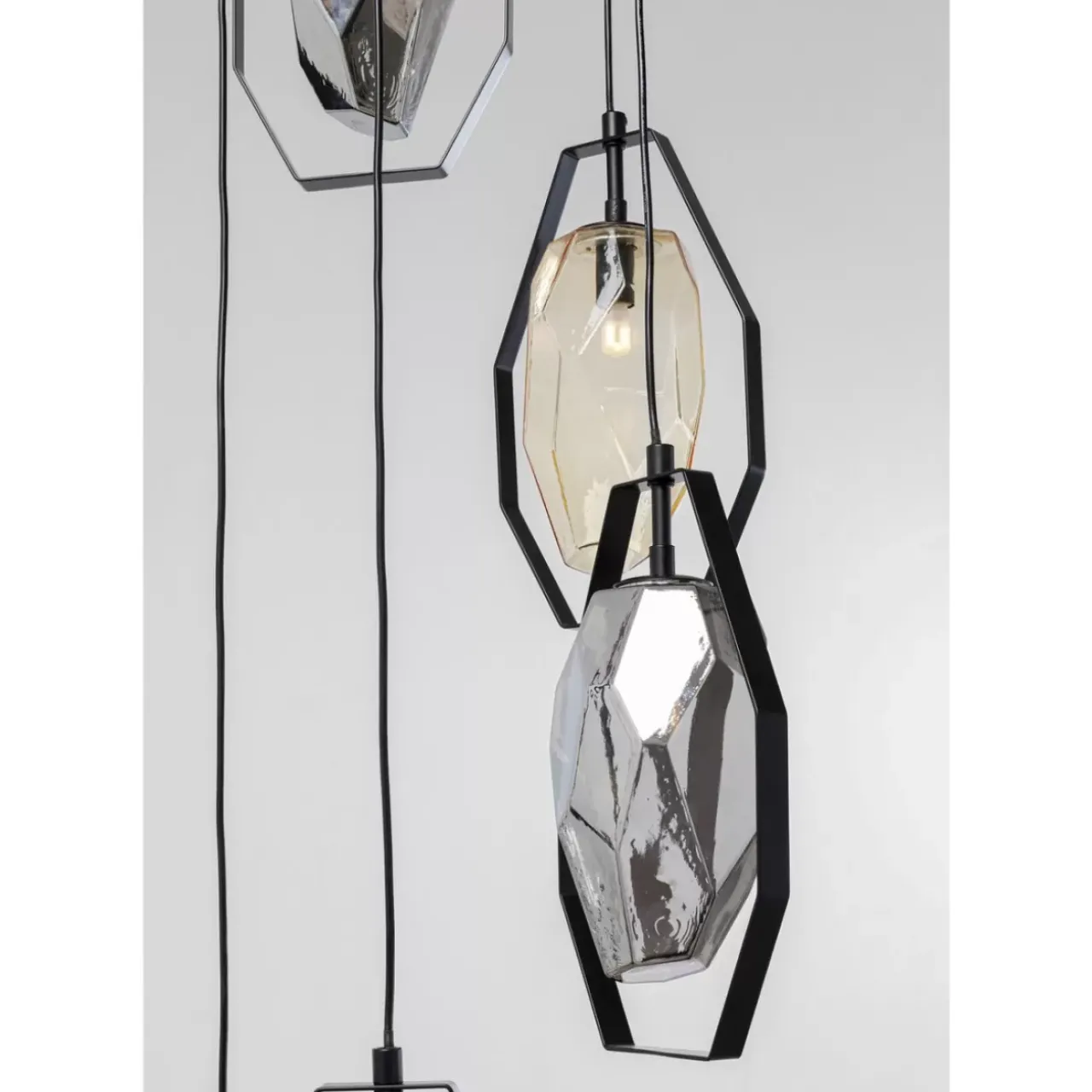 KARE Design Hängeleuchten-Hangeleuchte Diamond Fever Spiral Schwarz O42Cm