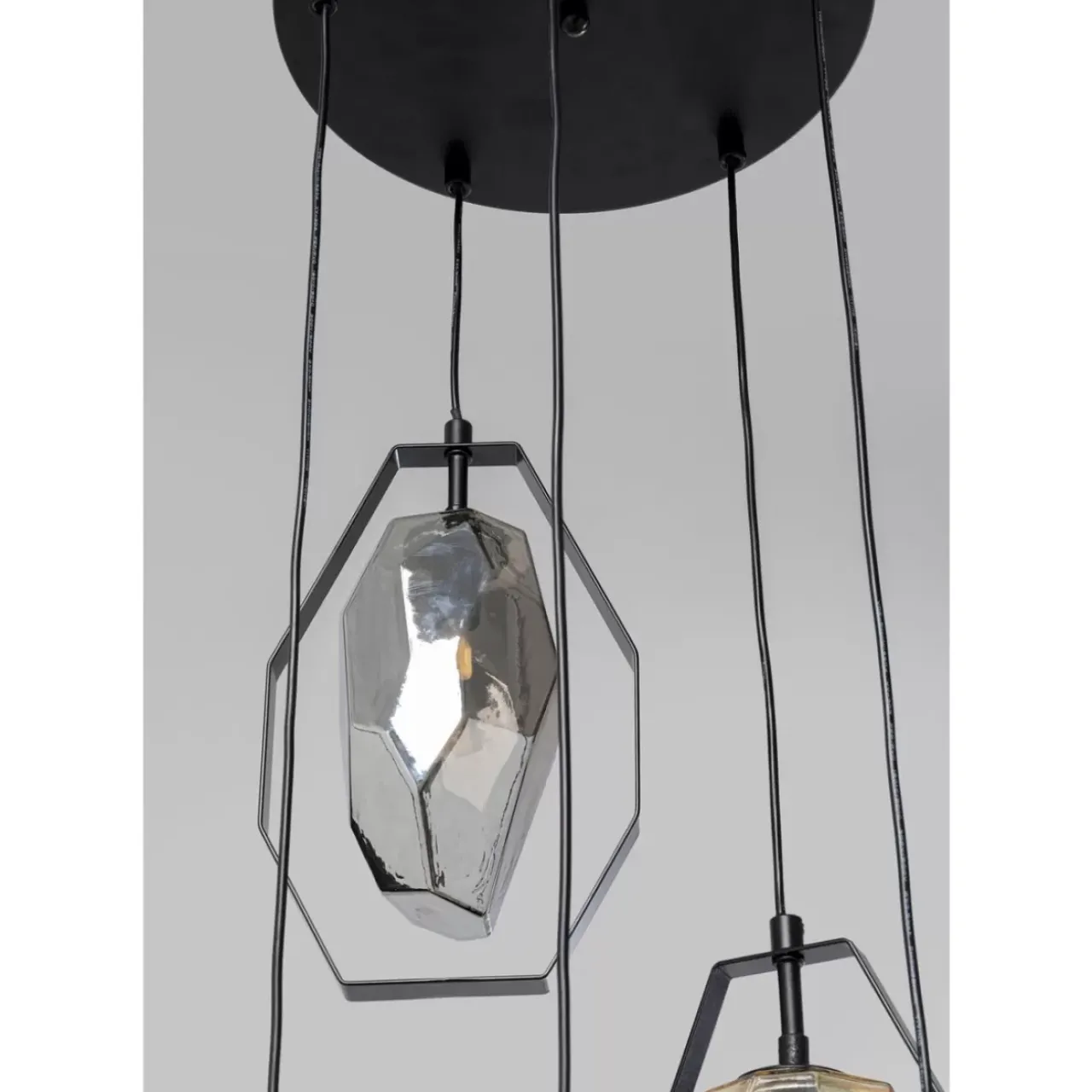 KARE Design Hängeleuchten-Hangeleuchte Diamond Fever Spiral Schwarz O42Cm
