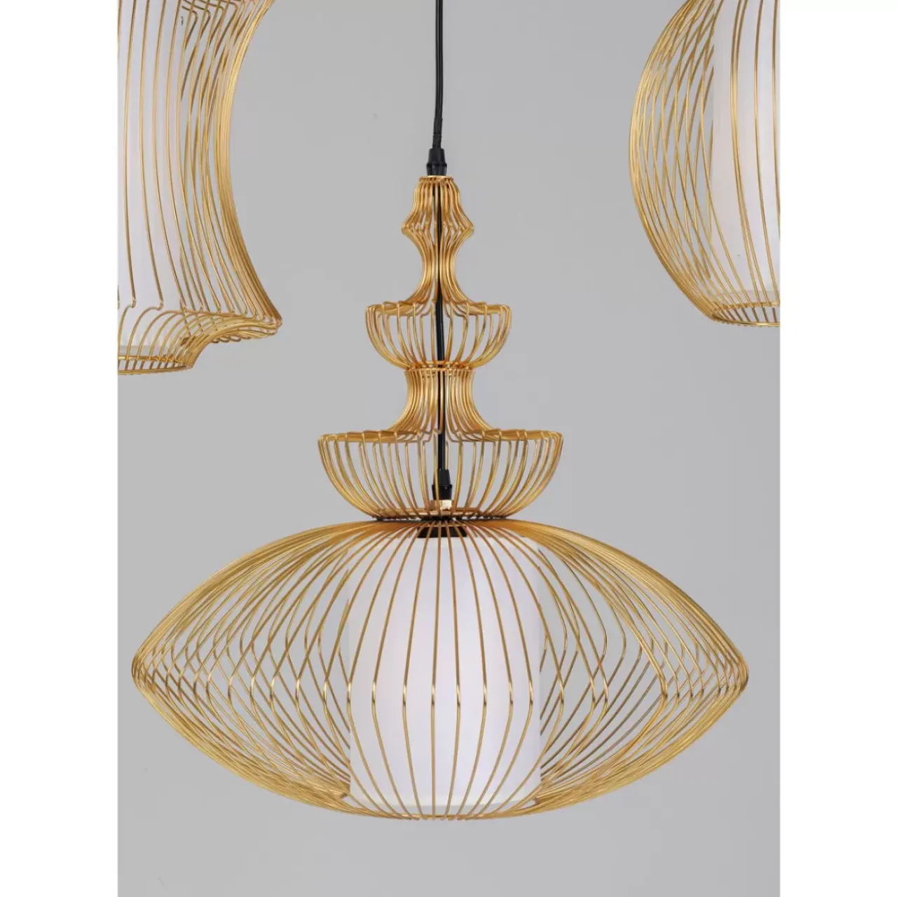 KARE Design Hängeleuchten-Hangeleuchte Swing Iron Tre Gold