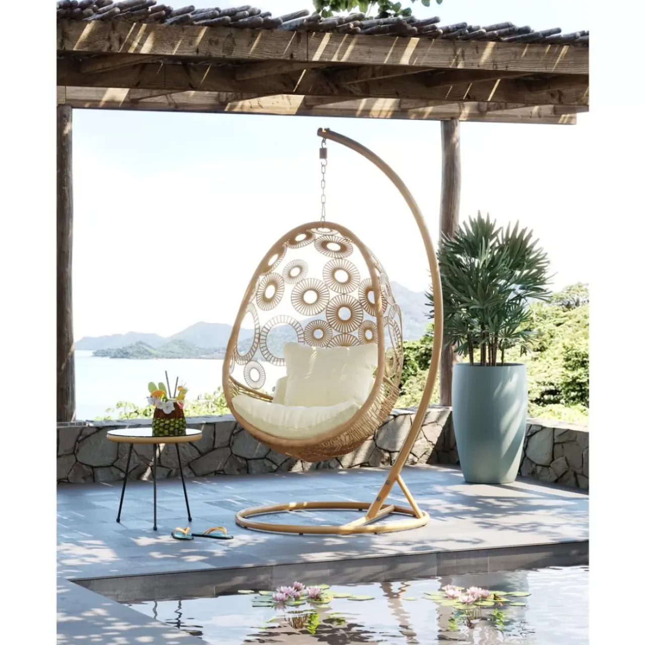 KARE Design Outdoormöbel-Hangesessel Ibiza Nature