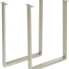 KARE Design Tische-Hochgestell Tavola Silber (2/Set)