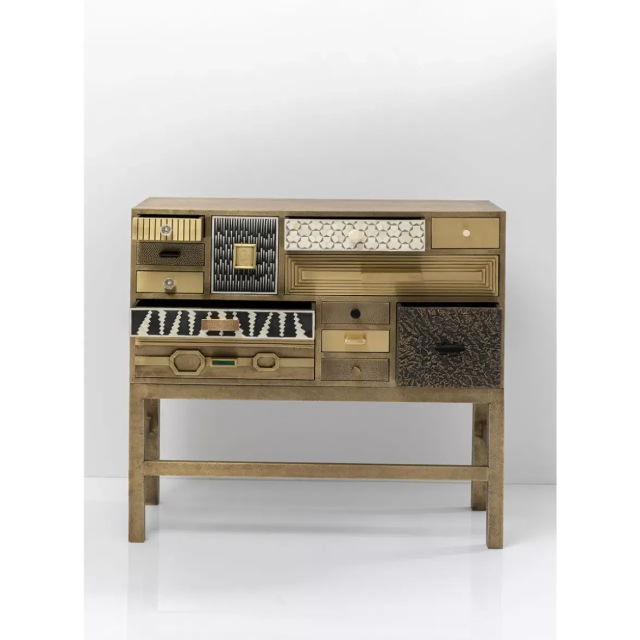 KARE Design Kommoden & Sideboards-Hochkommode Chalet Gold 13 Schube