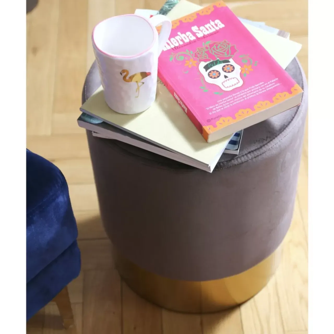 KARE Design Sitzbänke-Hocker Cherry Braun Brass O35Cm