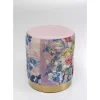 KARE Design Sitzbänke-Hocker Cherry Flower Rosa Brass O32Cm