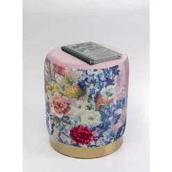 KARE Design Sitzbänke-Hocker Cherry Flower Rosa Brass O32Cm