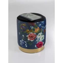 KARE Design Sitzbänke-Hocker Cherry Flower Schwarz Brass O32Cm