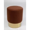 KARE Design Sitzbänke-Hocker Cherry Lina Braun Brass O35Cm