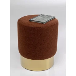 KARE Design Sitzbänke-Hocker Cherry Lina Braun Brass O35Cm