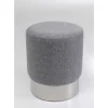 KARE Design Sitzbänke-Hocker Cherry Lina Grau Silver O35Cm