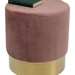KARE Design Sitzbänke-Hocker Cherry Rose Brass O45Cm