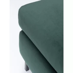 KARE Design Sitzbänke-Hocker Gianni Velvet Dunkelgrun Schwarz