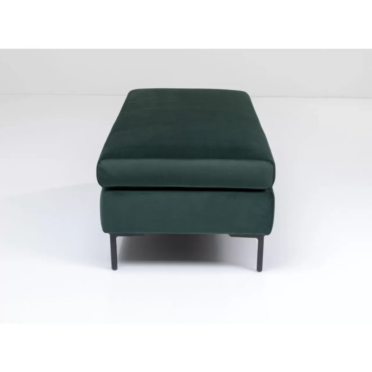 KARE Design Sitzbänke-Hocker Gianni Velvet Dunkelgrun Schwarz