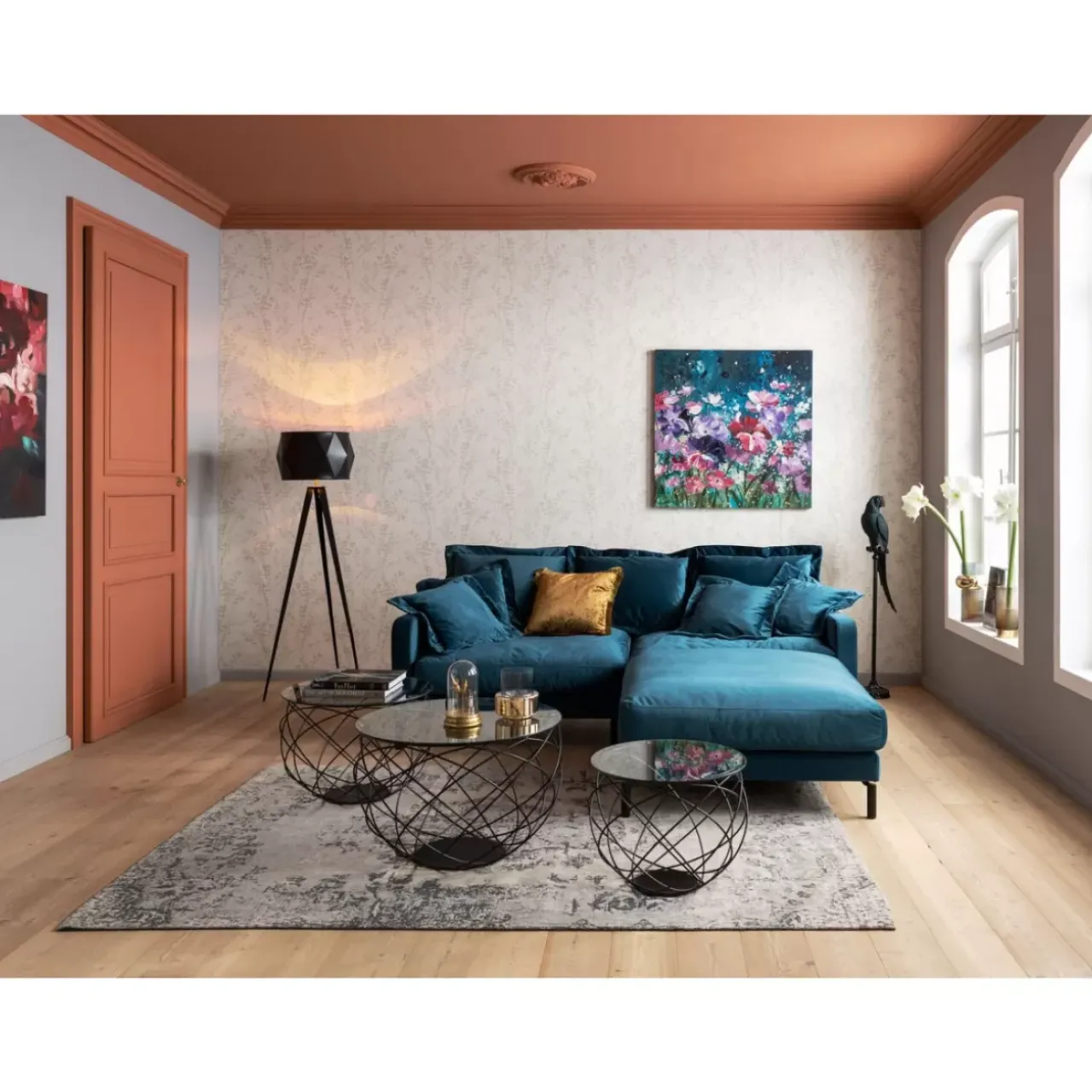 KARE Design Sitzbänke-Hocker Lullaby Petrol