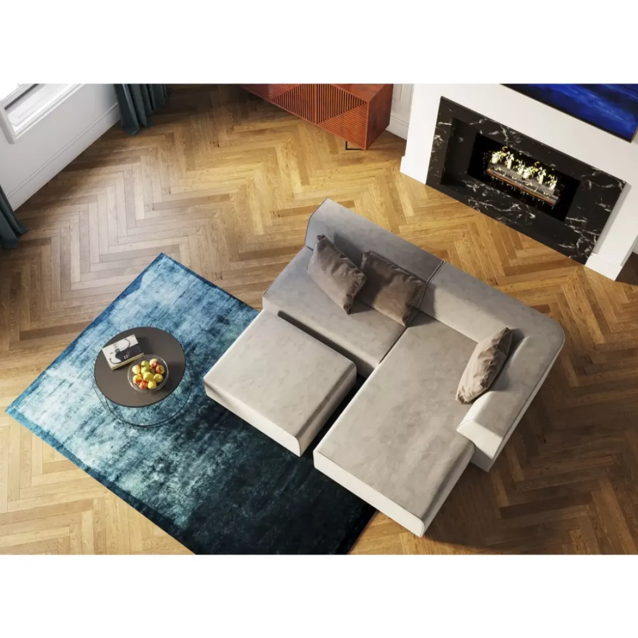 KARE Design Sitzbänke-Infinity Hocker 50 Elements Grau