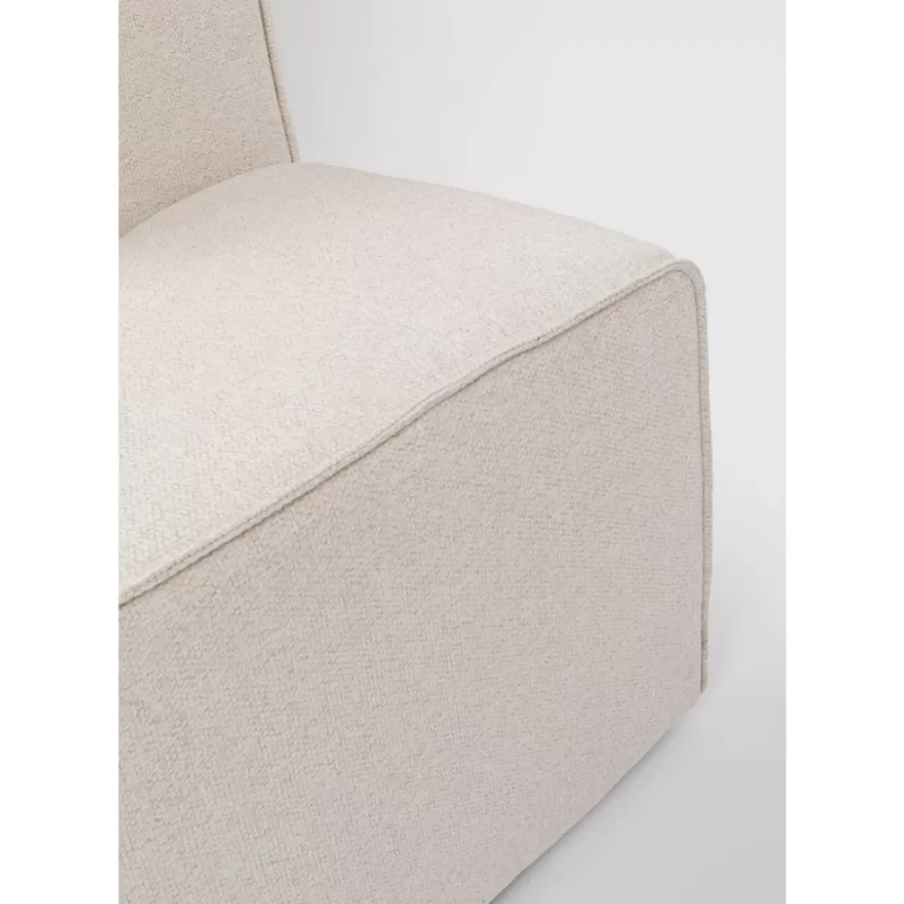 KARE Design Sofas & Couches-Infinity Ottomane Elements Creme Links 182Cm