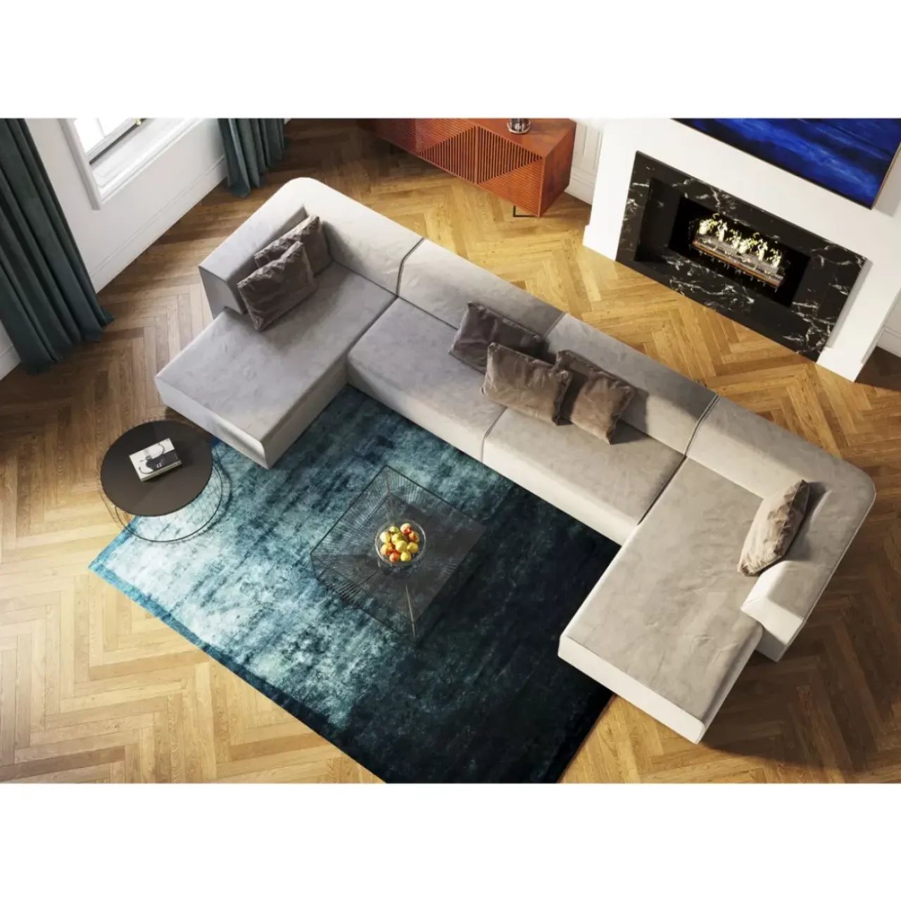 KARE Design Sofas & Couches-Infinity 2-Sitzer 80 Elements Grau