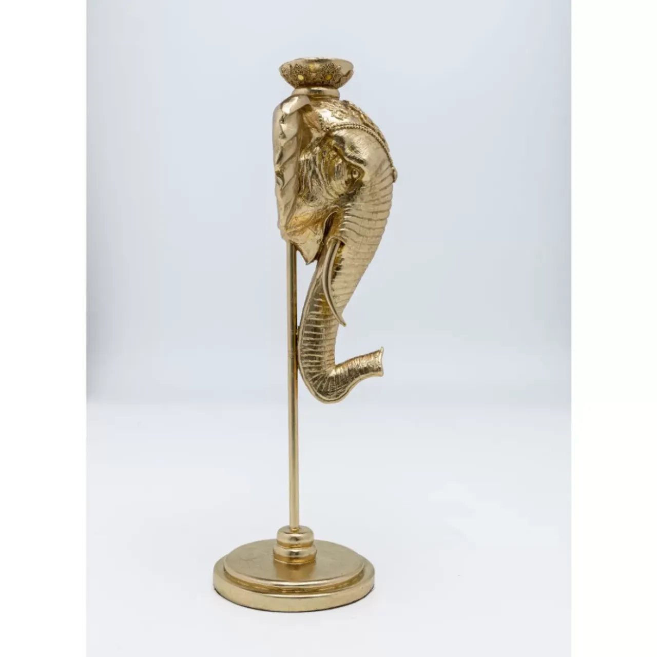 KARE Design Kerzenständer & Laternen-Kerzenständer Elephant Head Gold 49Cm