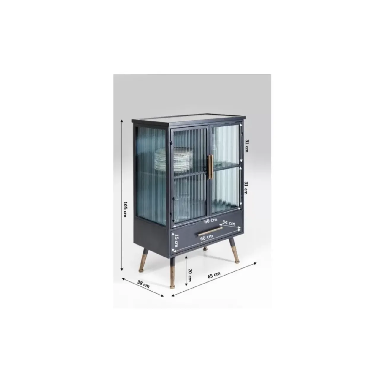 KARE Design Regale-Kommode La Gomera 2 Turen 1 Schub