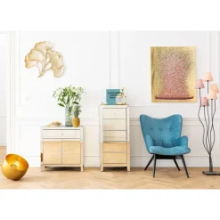 KARE Design Kommoden & Sideboards-Kommode Luxury Champagne 2-Turig 1 Schub
