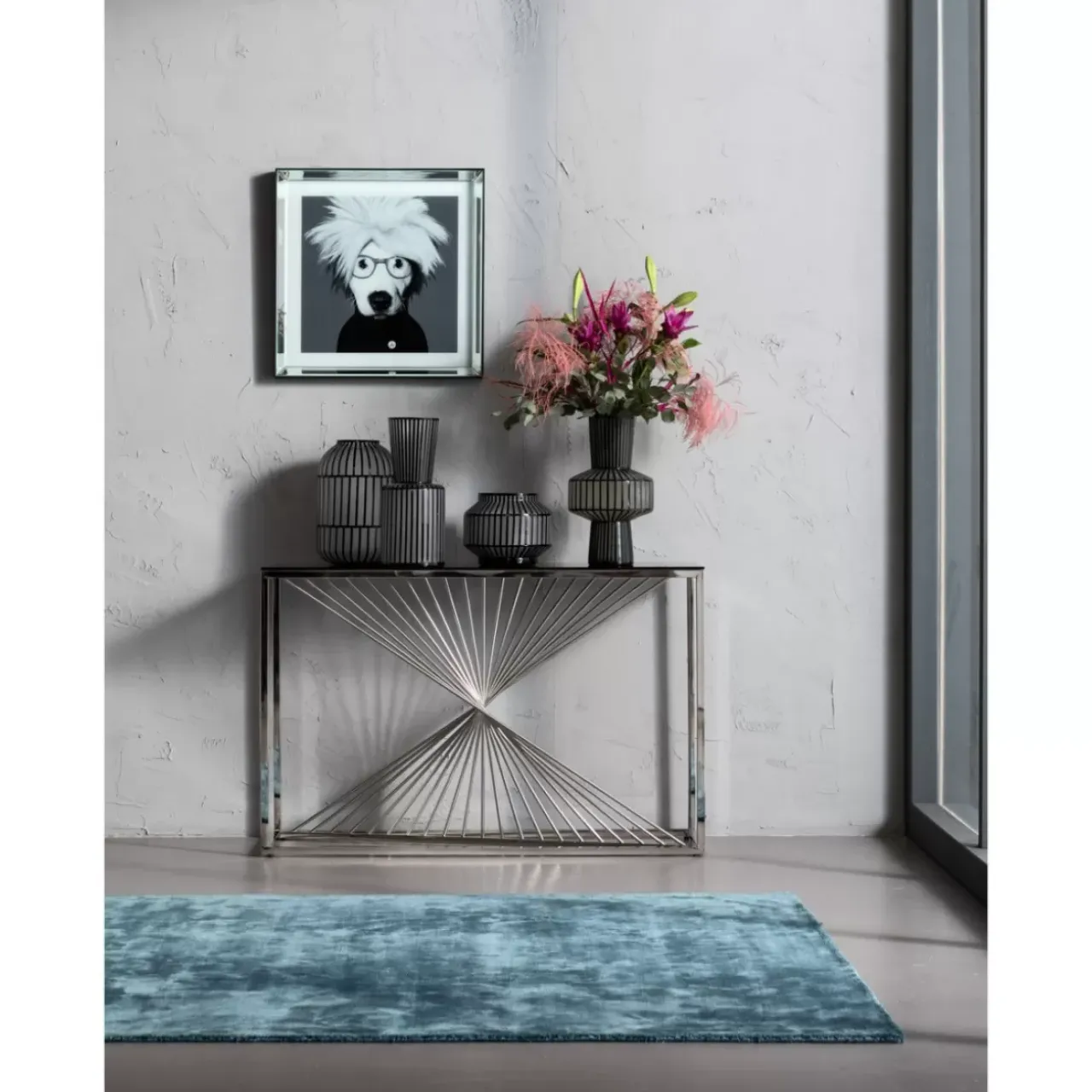 KARE Design Kommoden & Sideboards-Konsole Laser Silber Klarglas 120X40