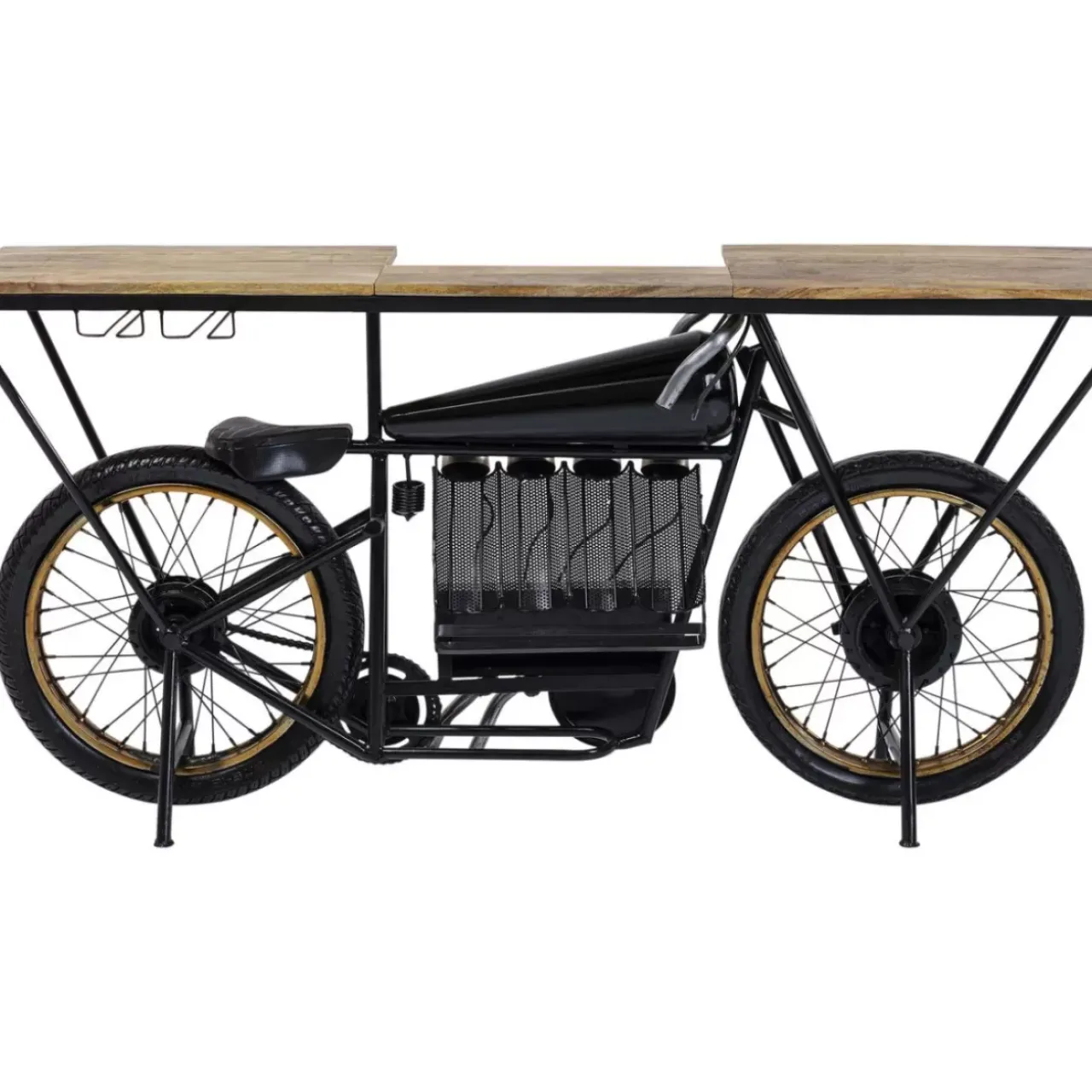 KARE Design Kommoden & Sideboards-Konsole Motorbike Schwarz