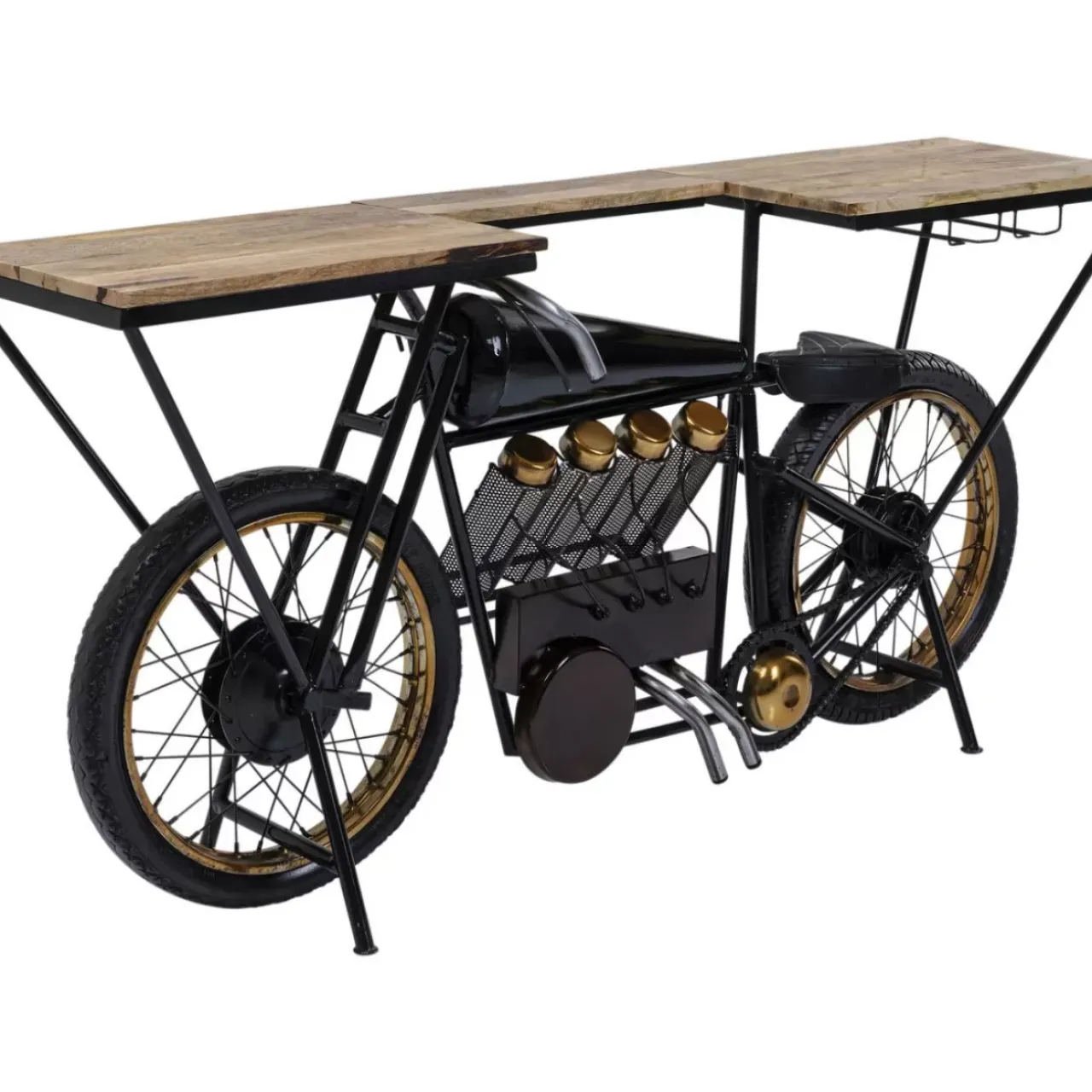 KARE Design Kommoden & Sideboards-Konsole Motorbike Schwarz