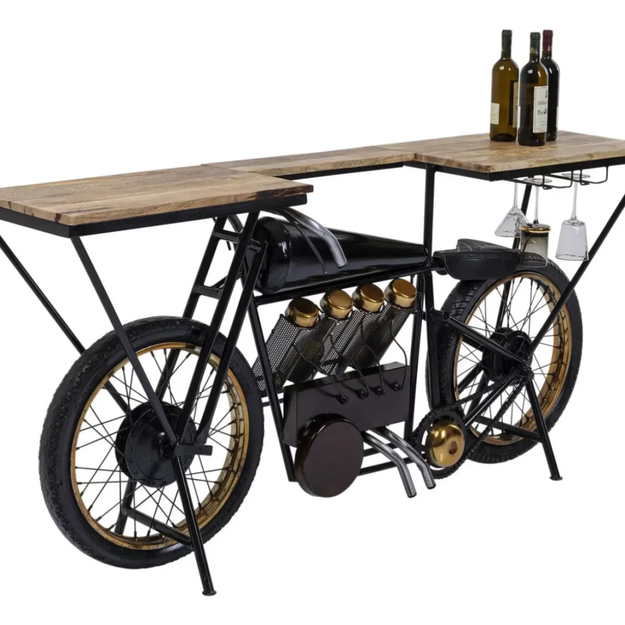 KARE Design Kommoden & Sideboards-Konsole Motorbike Schwarz