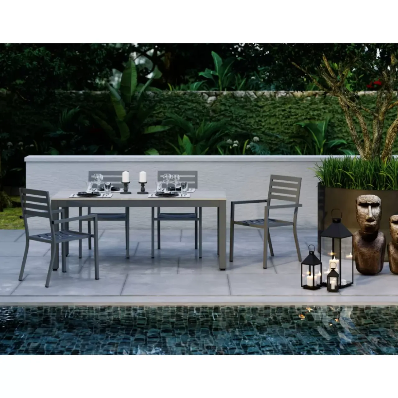 KARE Design Kerzenständer & Laternen-Laterne Giardino Schwarz Gold (4/Set)