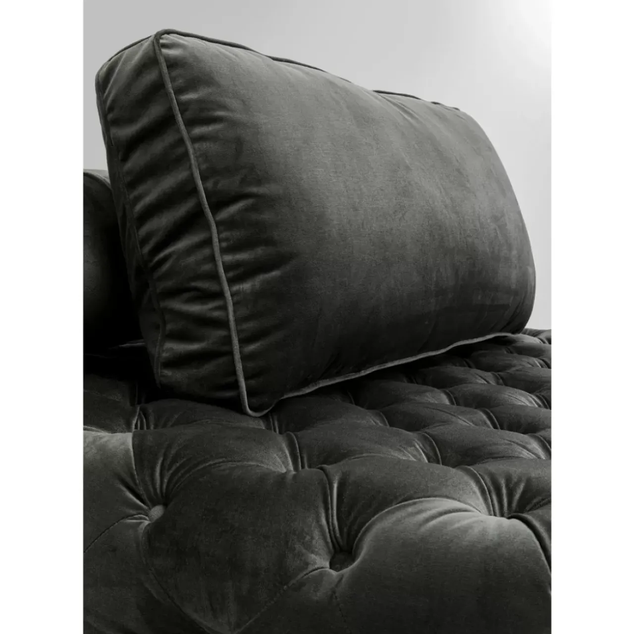 KARE Design Sofas & Couches-Liege Bottone Velvet Grau