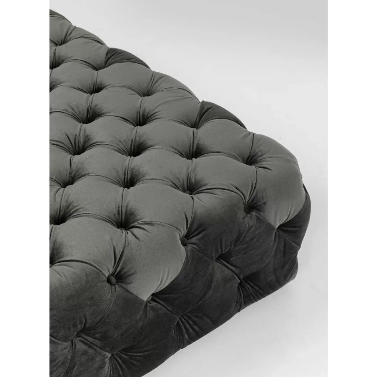 KARE Design Sofas & Couches-Liege Bottone Velvet Grau