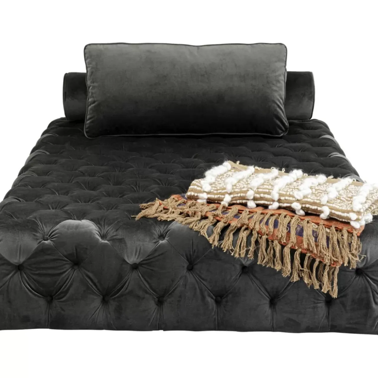 KARE Design Sofas & Couches-Liege Bottone Velvet Grau