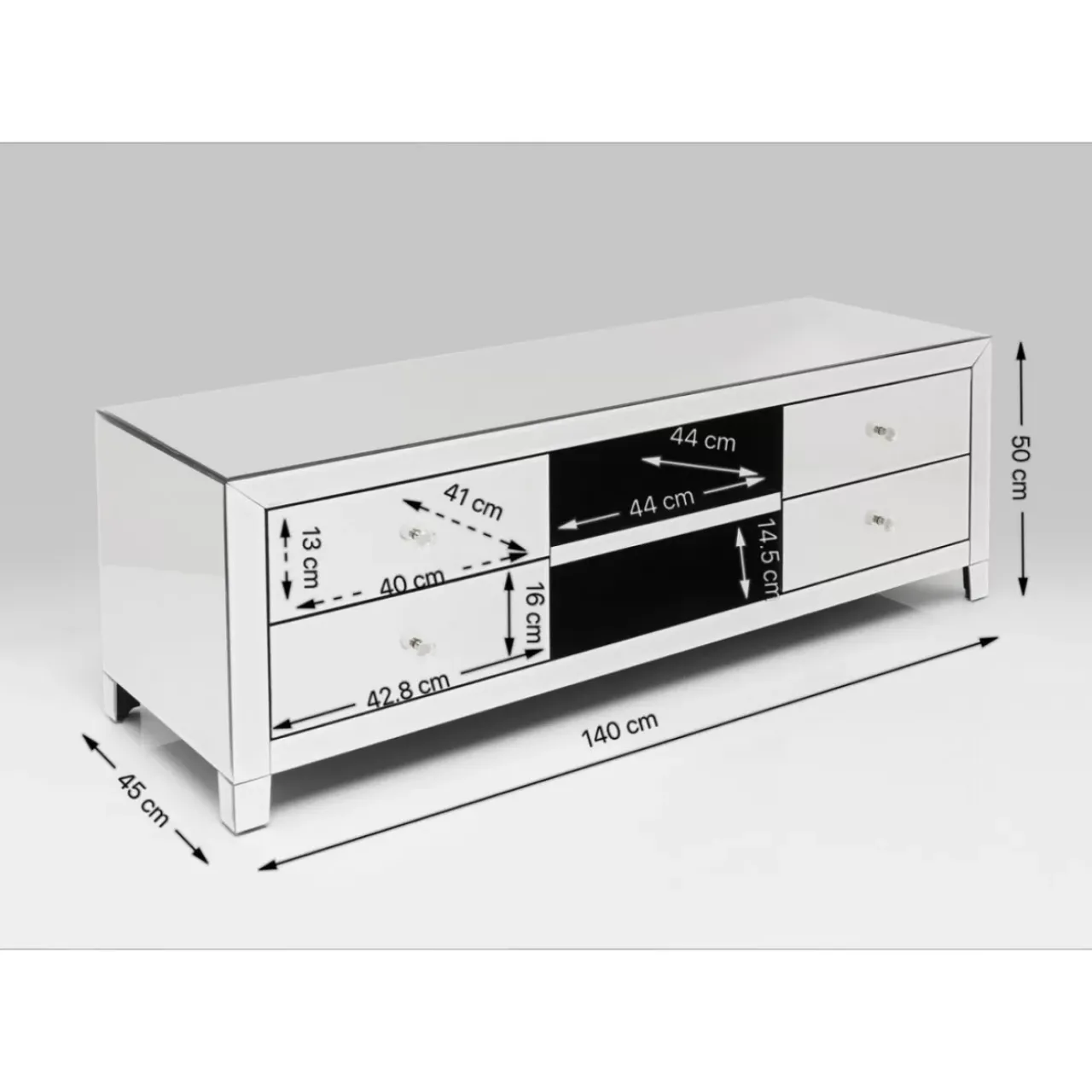 KARE Design Kommoden & Sideboards-Lowboard Luxury 140Cm