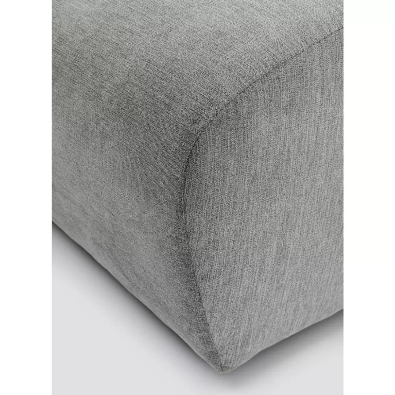 KARE Design Sofas & Couches-Lucca Hocker Grau 76Cm