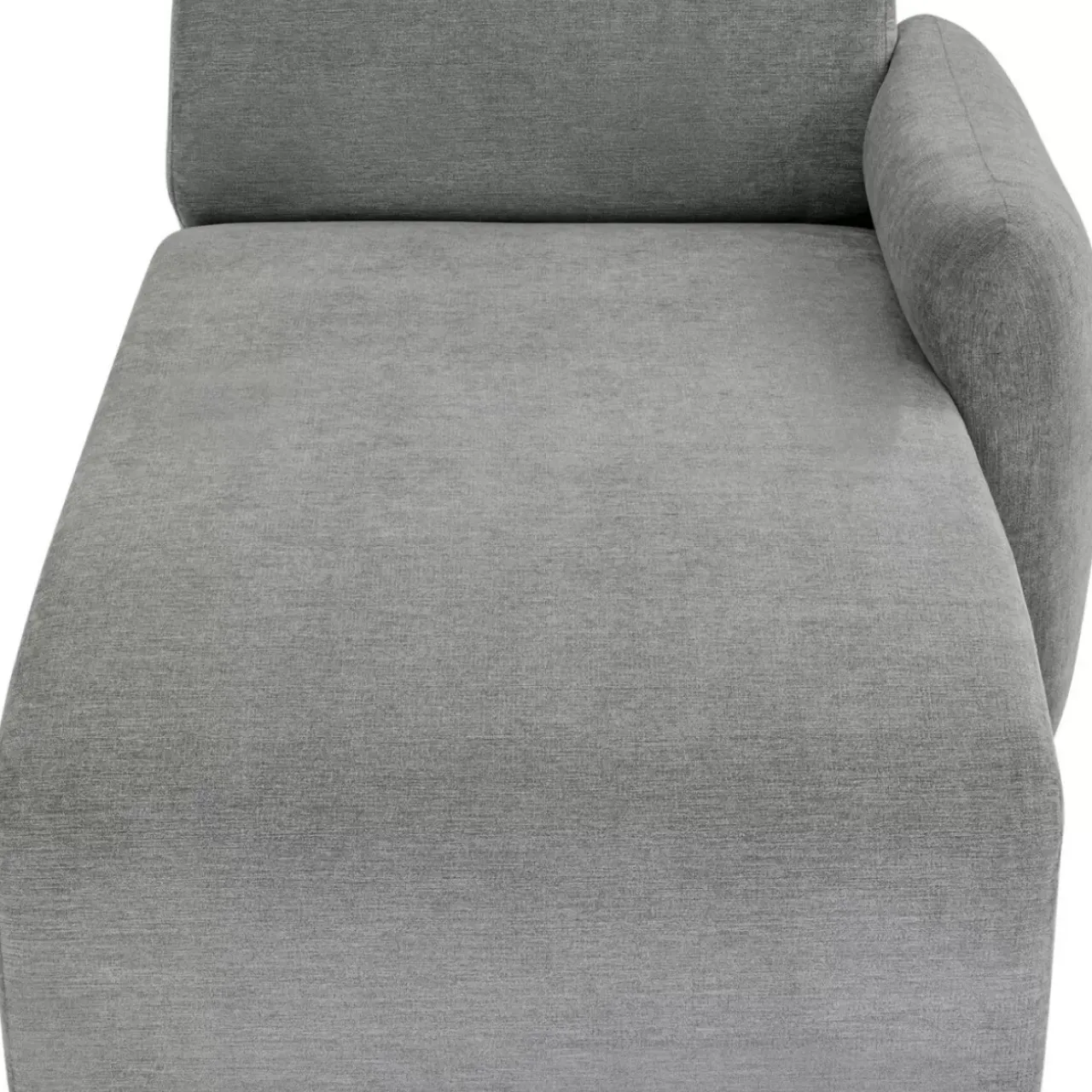 KARE Design Sofas & Couches-Lucca Ottomane Elements Grau Rechts 90Cm