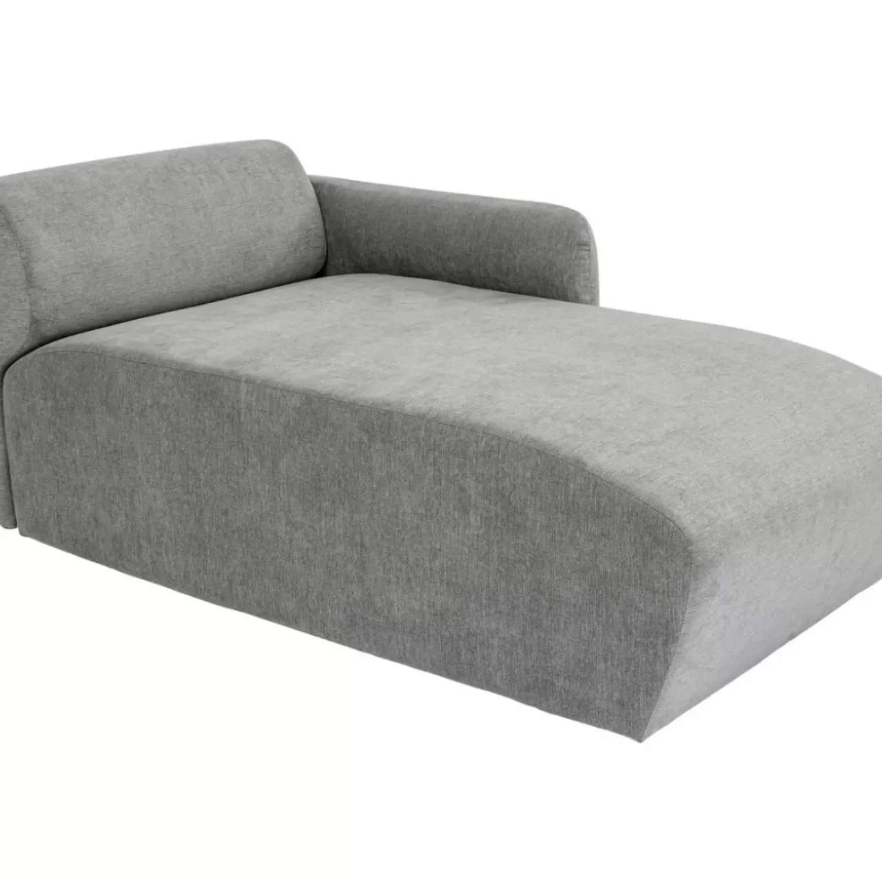 KARE Design Sofas & Couches-Lucca Ottomane Elements Grau Rechts 90Cm