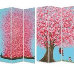 KARE Design Paravents-Paravent Boat Vs Flower Girl 120X180Cm