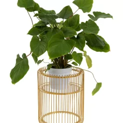 KARE Design Aufbewahrung & Ordnung-Pflanzenstander Wire Gold 44Cm