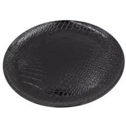 KARE Design Geschirr & Tischaccessoires-Platzteller In Schlangenoptik Schwarz